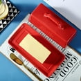 thumbnail image 6 of Bruntmor Ceramic Butter Dish With Lid. Butter Holder/ Tray/ Storage With Lid And Handle. Porcelain Butter Keeper For Countertop. Butter Dish With Cover in Red Color., 6 of 7
