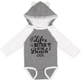 thumbnail image 3 of Inktastic Life is Better at The Beach with Sunshine Seashell and Palm Trees Boys or Girls Long Sleeve Baby Bodysuit, 3 of 5
