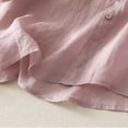 thumbnail image 6 of Holzkary Embroidered Cotton Linen Tops for Women 3/4 Sleeve Summer Boho Peasant Gauze Blouses Dressy Casual Bohemian Shirts Light Violet L, 6 of 7