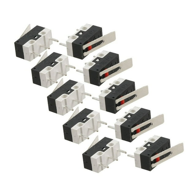 10 Pcs AC 1A 125V 3Pin SPDT Limit Micro Switch Long Hinge Lever