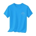 thumbnail image 6 of Oiangi Basic T-Shirts for Girl Short Sleeve Crew Neck Graphic Tees Casual Cute School Uniform with Rhinestone Blue 1 Years, 6 of 7