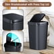 thumbnail image 4 of Bote de basura CEROELDA de 10 l/2.6 galones con tapa para baño, oficina, dormitorio, 4 of 6