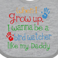 thumbnail image 4 of Inktastic Bird Watcher like Daddy Boys or Girls Baby Bib, 4 of 4