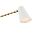 thumbnail image 6 of 83542LCB-MW Lark Birdie - 10W 2 LED Wall Sconce In Mid-Century Modern Style-16.5 Inches Tall and 22.75 Inches Wide-Lacquered Brass/Matte White Finish, 6 of 21