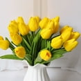 thumbnail image 2 of Famyfamy Thinksgiving Flovers 1PC 3.5cm PU Artificial Flower Real Touch 23 Colors Tulip Flowers Bouquet For Wedding Party Home Decoration, 2 of 21