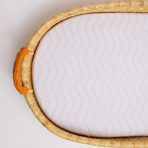 Pink Zigzag Changing Pad Cover