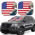 thumbnail image 6 of Kdxio American Astronaut Runs Forward Print 2-Piece Sun Shade Front Windshield - Foldable Car Front Window Sunshades for Most Sedans SUV Truck, 6 of 6