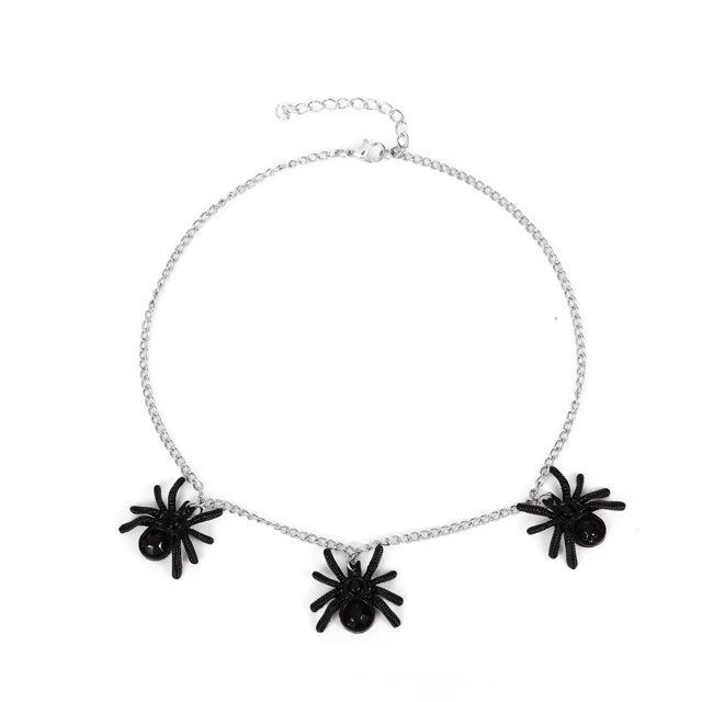 Collares Vintage de murciélago, Lobo y araña para hombres y mujeres, colgante de Animal de serpiente Retro Punk, cadena de clavícula BFF, regalos de joyería para el Día de San Valentín