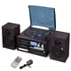 thumbnail image 1 of Yescom Vinyl Record Player with Speakers Turntable Bluetooth Tape Cassette CD Player Retro, 1 of 11