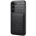 thumbnail image 4 of for Samsung Galaxy A16 (5G) Leather Phone Case Back Cover, Classic Croc-printed Check Crocodile Pattern Magnetic Foldable Hidden ID Credit Card Holder Slot, Kickstand Support, 4 of 8