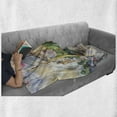 thumbnail image 6 of Urban Soft Flannel Fleece Throw Blanket, Watercolor Painting of a City Street with Buildings and Cars Soft Display, Cozy Plush for Indoor and Outdoor Use, 50" x 60", Multicolor, by Ambesonne, 6 of 6