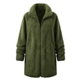 thumbnail image 2 of QTISFD Women's Fleece Jackets Zipper Stand Collared Long Sleeve Fuzzy Fluffy Plush Coats Fall Winter Solid Comfy Warm Long Sherpa Jackets, 2 of 9