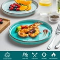 thumbnail image 5 of MALACASA 8.5in Small Dessert Plates, Set of 6, Stoneware Dessert Appetizer Plates Set, Blue, 5 of 8