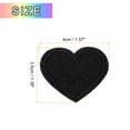 thumbnail image 2 of Uxcell 30 Pcs Heart Shaped Iron on Patches Embroidered Sew Patches Appliques for Clothing Repair Black 1.57"x1.38", 2 of 6