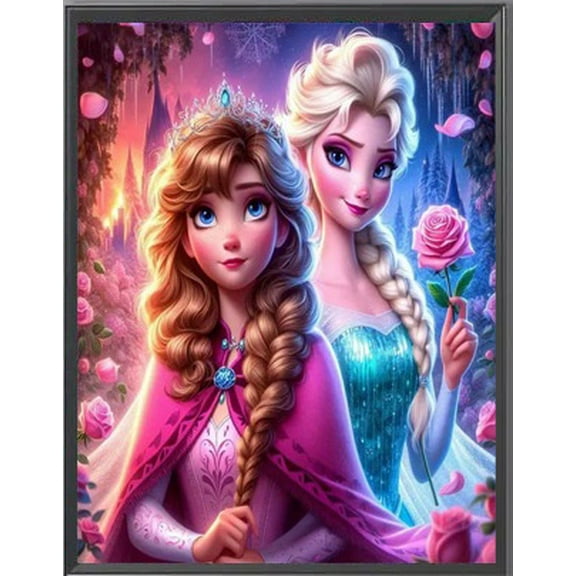 Frozen Theme DIY Diamond Painting Kits for Adult，5D Full Drill Craft Painting Kits Home Wall Decor，12 x 16 inch.