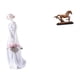 thumbnail image 1 of Figura de escritorio,Estatua de niña linda de escritorio,adorno nórdico moderno,Figura de niña para oficina,porche,dormitorio y sala de estar.,Figura de caballo,Escultura de caballo en, 1 of 8