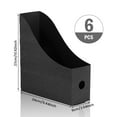 thumbnail image 3 of EIGTHTAIL 6Pcs Magazine File Holder with Lables  Cardboard Magazine Files Recyclable Magazine Rack Document File Organiser Rack for Office School Home Black, 3 of 6