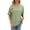 Bean Green, variant on New Women's Solid Color Round Neck Loose Short-Sleeved T-Shirt Top
