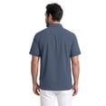 thumbnail image 3 of Cafe Luna Men's & Big Men's Geo Panel Print Short Sleeve Button Down Shirt, Sizes S-5XL, 3 of 8