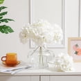 thumbnail image 2 of Hydrangea Artificial Flowers with Stems 12pcs Silk Blue Flower Heads for Office Home Party Wedding Centerpiece Decoration Bouquets DIY Floral Decor (Sky Blue), 2 of 5