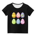 thumbnail image 1 of Haut à Manches Courtes Imprimé Ufs de Pâques Mignons Col Rond pour Enfants Garçons Filles, 1 of 4
