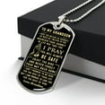 thumbnail image 3 of To My Grandson Dog Tag Necklace From Grandma, Personalized Gift for Grandson, Birthday Gift for Grandson - Graphic Military Dog Tag Necklace (Optional Personalized Engraving), 3 of 5