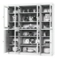 thumbnail image 2 of Palace Imports 100% Solid Wood Kitchen Pantry Storage Cabinet with Glass Doors and Adjustable Shelves, White, 2 of 4