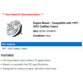 thumbnail image 2 of Engine Mount - Compatible with 1997 - 2001 Cadillac Catera 1998 1999 2000, 2 of 2
