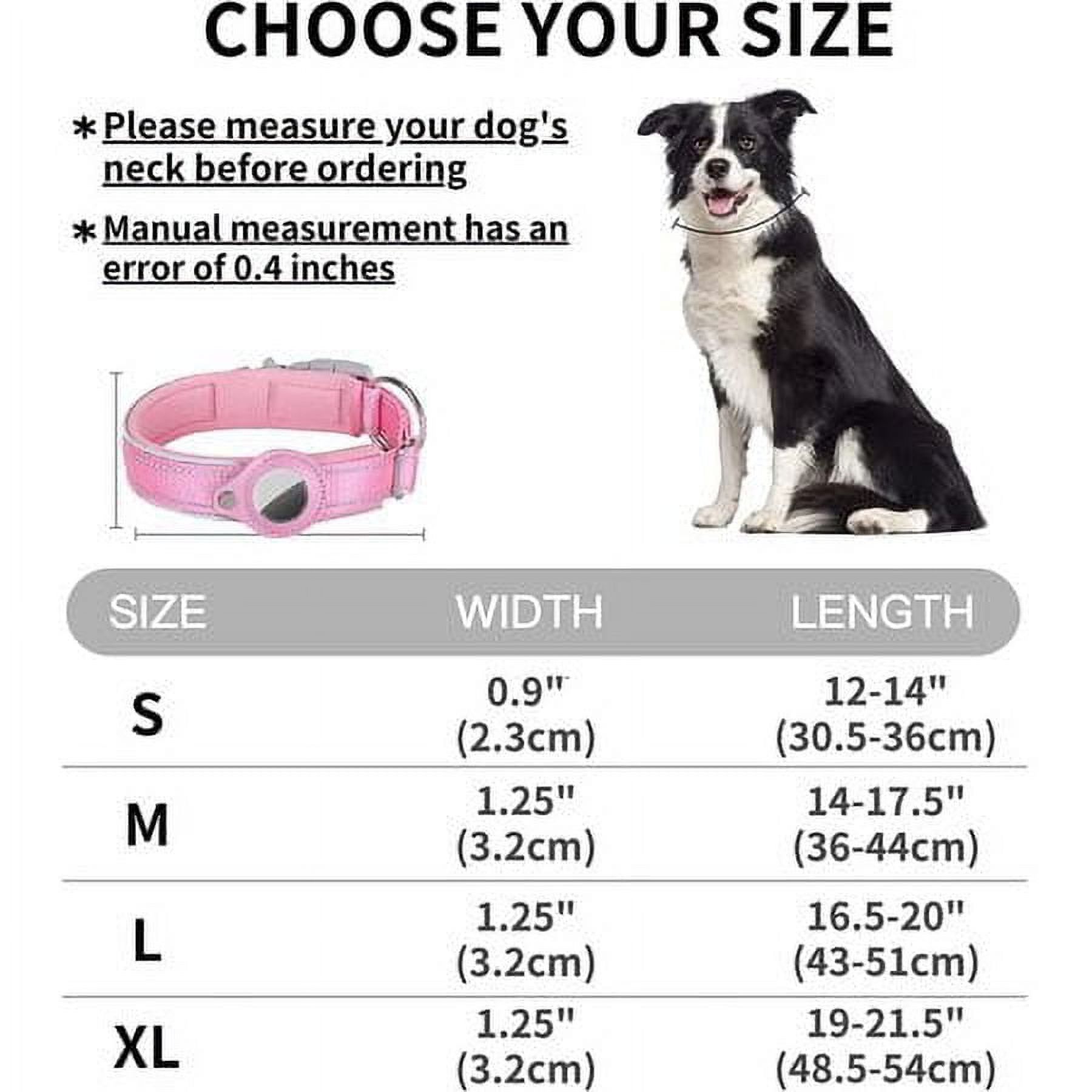 PERCEN Reflective AirTag Dog Collar with Padded Design photo 4