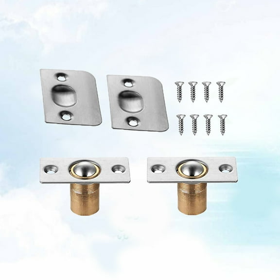 SEWCHICS 2-Pack Stainless Steel Closet Door Catch Hardware with Solid Brass Adjustable Latch for Secure Closure