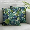 thumbnail image 3 of Nawypu  Navy Blue Green Teal Pillow Covers Modern Geometry Dahlia Floral Print Decorative Throw Pillow Covers Outdoor Farmhouse Cushion Case for Home Couch Sofa Bed Decoration, 3 of 5