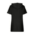 thumbnail image 5 of Posijego Women's Short Sleeve Hoodie Tops Summer Casual Tunic Top Hooded Pullover Shirts with Pockets, 5 of 7