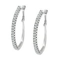 thumbnail image 4 of 10kt White Gold 1ct TDW Diamond Hoop Earrings (I-J,I2-I3), 4 of 7