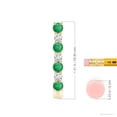 thumbnail image 2 of Angara Natural 0.8 ct. Emerald with Diamond Hoop Earrings in 14K Yellow Gold for Women, 2 of 8