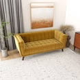 thumbnail image 4 of Tupper Mid-Century Modern Tufted Back Living Room Velvet 78" Sofa in Gold, 4 of 6