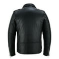 thumbnail image 3 of Brando Legacy – Men’s Leather Motorcycle Jacket | Classic Brando Biker Jacket with Asymmetrical Zipper, Heavy-Duty Cowhide, CE Armor Pockets, and Belted Waist Black-40-M, 3 of 6