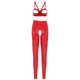 thumbnail image 3 of Conjunto de lencería Sexy de charol con aspecto mojado para mujer, sujetador con copa abierta recortada, Top corto con mallas de cintura alta sin entrepierna, pantalones ajustados, 3 of 5