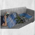 thumbnail image 6 of Landscape Soft Flannel Fleece Blanket, Blue Waters of Lake Tahoe Snowy Mountains Pine Trees Rocks Relax Shore, Cozy Plush for Indoor and Outdoor Use, 60" x 80", Pale Blue Green Grey, by Ambesonne, 6 of 6