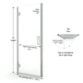 thumbnail image 2 of Miseno Msdswy3572cl Sway 72" High X 35" Wide Hinged Frameless Shower Door - Bronze, 2 of 3