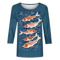 thumbnail image 4 of 3/4 Sleeve Cotton T Shirts for Women Womens Summer Shirt Dresses for Work White Tshirts Shirts for Women Cotton Tshirts Shirts for Women Graphic T-Shirts Sale reorder items, 4 of 5