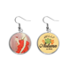 thumbnail image 1 of Vestido rojo belleza la pintura China Pendiente del lóbulo de la joyería del pendiente de la hoja del otoño Unbranded M, 1 of 3