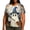 T26-Multicolor halloween tee, variant on DIOAZUD Women's Plus Size Halloween T-Shirt Short Sleeve Crew Neck Spooky Graphic Tees Lightweight Casual Fall Tops M-5XL