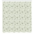 thumbnail image 3 of Ambesonne Leaves Shower Curtain, Floral Motifs Ornate, 69"Wx84"L, Cream Sage Green, 3 of 3