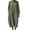 Army Green, variant on Tqcoqu Women's Crew Neck Cotton Linen Midi Dress with Pocket,Loose Fit Side Crinkle Texture Casual Long Tunic Dress