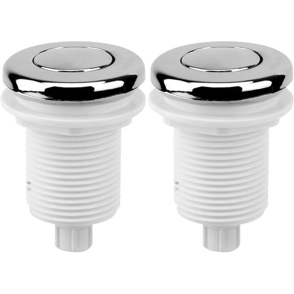 2PCS Air Button Switch, Air Pressure Bath Switch Tub Spa Massage Bath Garbage Waste Disposal Air Switch Push Button, Multipurpose Easy Install