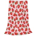thumbnail image 2 of Pofeuu Strawberries Print Ultra-Soft Micro Fleece Blanket,for Bed Or Sofa,All Season Throw Blankets Flannel Blanket-40"x30", 2 of 7