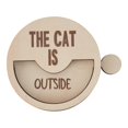 thumbnail image 1 of Letrero recordatorio de gato dentro o fuera, decoración, recordatorio para mascotas, resistente, para patio, gato, dentro y fuera, 1 of 9