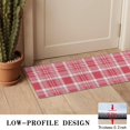 thumbnail image 3 of Red and White Checkered Pattern Washable Non Slip Indoor Door Mat, Decorative Entry Rug for Entrance, Bedroom, Kitchen, Bathroom, 16"x47", 3 of 6