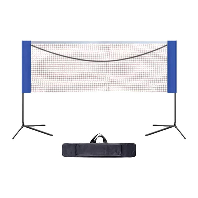 Lipstore Badminton Net Set Tennis Net Convenient Men Women Height Adjustable with Storage 5.1m