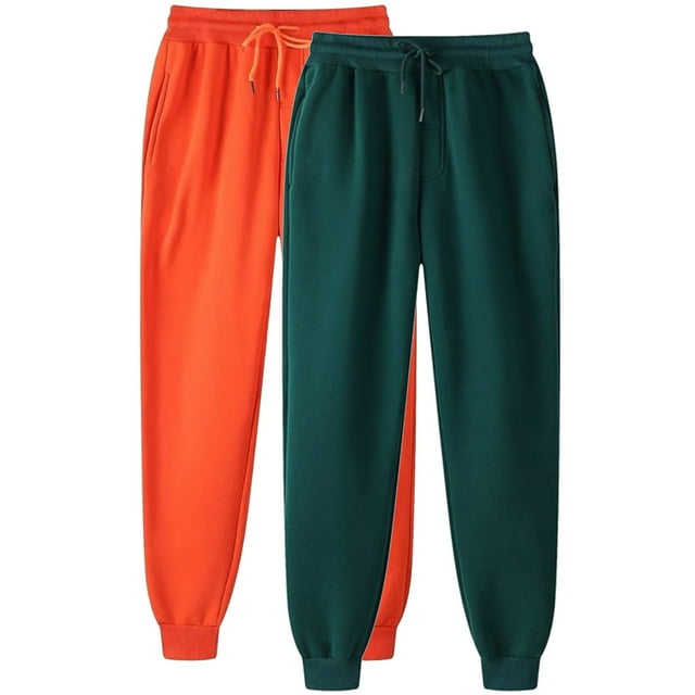 Yuyuzo 2pc Plus Size Sweatpants for Women Elastic Drawstring High Waisted Cinch Bottom Joggers Trackpants with Pockets